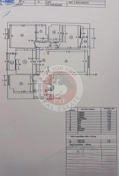 Ramnicul Valcea | Apartament 4 camere | 2 bai | Dec | 86mp | B12226